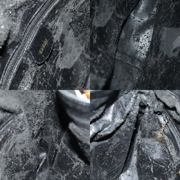 GUCCI Bamboo Hand Bag Leather Black Gold 001 2113 001 2113 - Picture 11 of 12